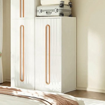 60面寬行雲輕奢風雙層衣櫃(附1掛衣桿+1籃)-DIY 單一規格