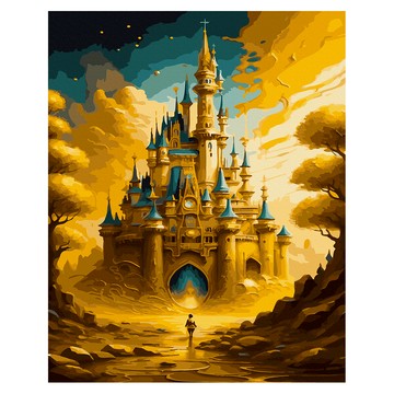 ArtLife 藝術生活 DIY 數字油畫 含框 DT108 50 x 40cm  1組  魔幻城堡