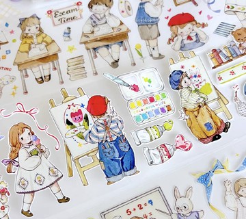 遊學記 まなびの きろく PET 和紙膠帶 (kiss-cut)