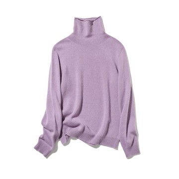 舒適好穿，質感優雅的秋冬必備針織衫 100%羊毛 羊毛衫 淺紫色 251120-8