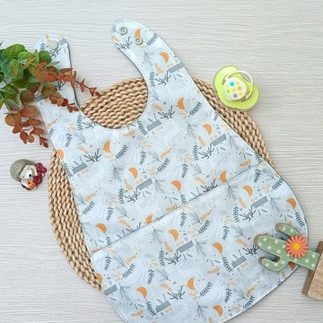 【兒童防水圍兜】雪花麋鹿