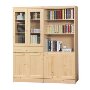 Boden-松木5.4尺六門二抽書櫃組合/展示收納櫃/置物櫃