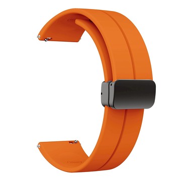 Apollo Life 阿波羅 磁吸可調式矽膠錶帶 快拆式  22mm錶帶  橘色  1個