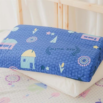 Mimo 米夢家居 原創夢想家園系列 純天然乳膠工學枕  1個  深夢藍  60 x 40 x 9~11cm