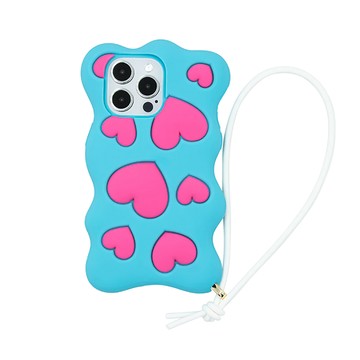 Candies iPhone 15 Pro Max - Happy & Free愛心手機殼(藍)手機殼