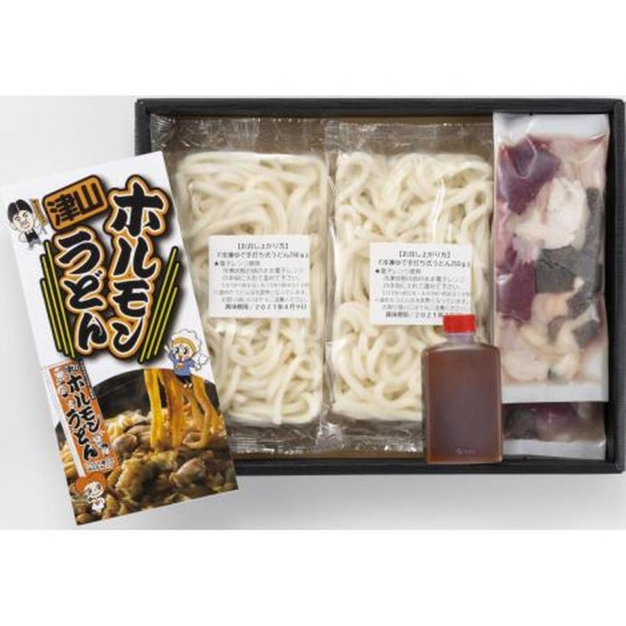 石井食品 津山ホルモンうどんセット2食　(うどん250g・ホルモン100g×各2 たれ付き)