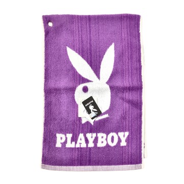 PLAYBOY 高爾夫球巾 33*90CM 153G 100%棉 台灣製  紫色  1條