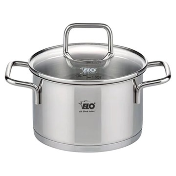 ELO Citrin系列不鏽鋼湯鍋 含玻璃鍋蓋 18/10 (316) 醫療等級不鏽鋼 鍋身內有刻度  16cm  72416  1個