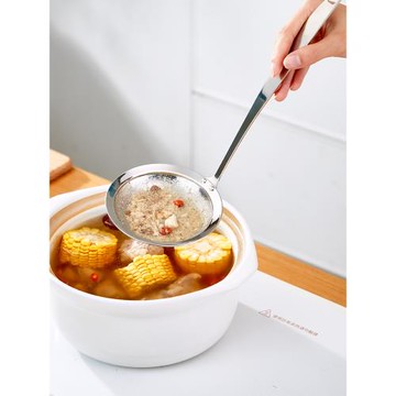 打沫密漏勺304不銹鋼過濾網篩細網家用廚房隔油湯勺撇一體濾油沫