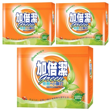 加倍潔 制菌潔白超濃縮洗衣粉 茶樹+小蘇打  1.5kg  1入  3盒