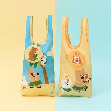 【R.FUN SHOP】Dinotaeng可收納飲料袋 夏日系列 環保 飲料袋 手提袋 飲料套 韓國 IP DT001