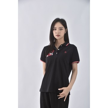 (M) munsingwear棉質純棉黑色短袖上衣二手衣