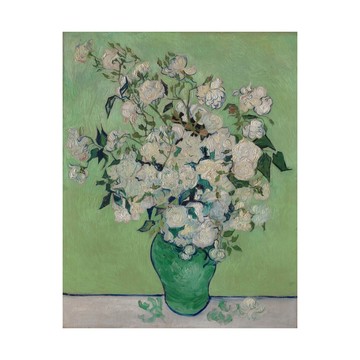 【藝術微噴】梵谷 van Gogh | Roses - 霧金色鋁框