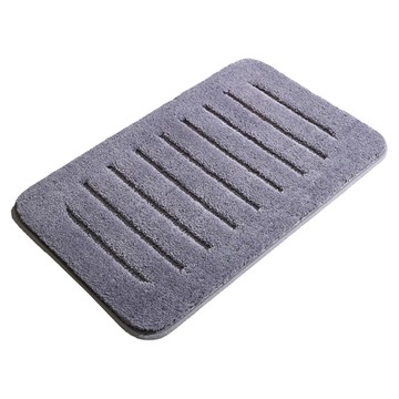 ANTIAN 加厚植絨浴室防滑吸水地墊  灰藍色  60 x 40cm  1片