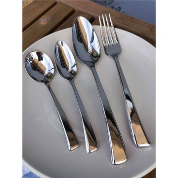 麥可廚 304不銹鋼彎柄抹平口勺子甜品勺喝湯圓勺分菜公用勺大叉子