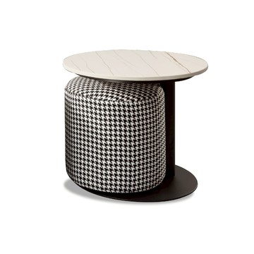 ASSARI-法妮達岩板小茶几+小椅凳x1(寬40x深40x高40cm)