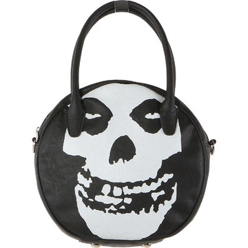【摩達客】美國Iron Fist鐵拳搖滾Misfits圓餅造型大骷髏臉斜背包單肩包側背包_廠商直送