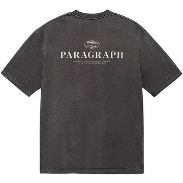 【PARAGRAPH】26SS NO.073 CENTER LOGO TEE 短T (水洗碳灰色)