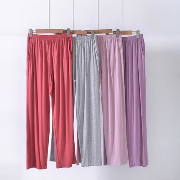 莫代爾春秋睡褲女士家居褲寬松休閑瑜伽中腰運動長褲舞蹈褲可外穿