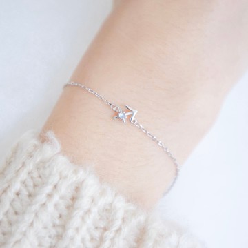 射手座925純銀天然石星座手鍊