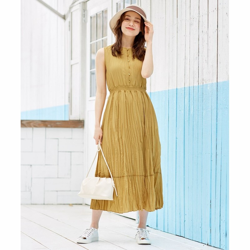 オンワード Feroux ワンピース 抗菌防臭 エアリーサマー ワンピース ソフトオリーブ 2 レディース 送料無料 通販 Lineポイント最大get Lineショッピング