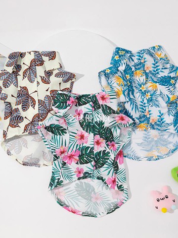 【全球優品匯】夏威夷風寵物襯衫小狗襯衫狗狗度假寵物衣服外出襯衣小中大型犬