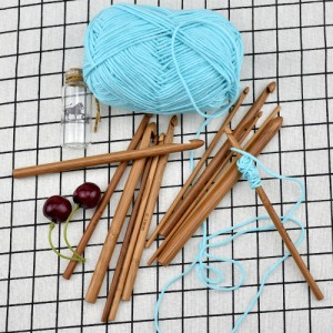 12個 セット竹かぎ針編みDIY手編みツールセーター針キット