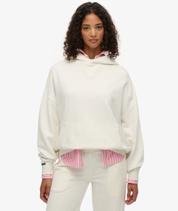 Superdry Women's Studios Relaxed Hoodie White Size: 10