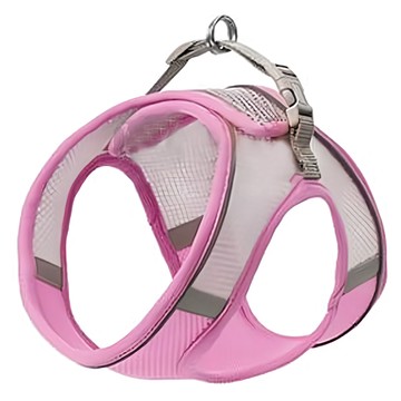 捷華 寵物胸背帶 附牽繩 適合1.5~2.5kg  XS 胸圍25~30cm  粉色  1個