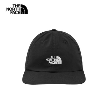 The North Face北面男女款黑色UPF防曬運動帽｜8GMEJK3 抗UV