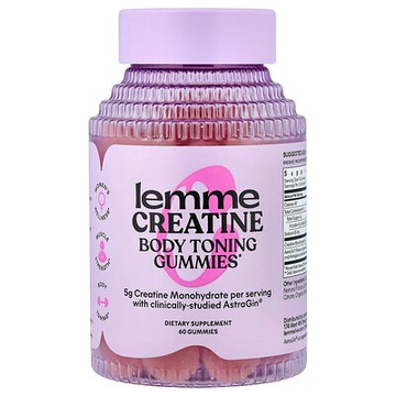 Lemme, Creatine, Body Toning Gummies, Sour Strawberry, 60 Gummies