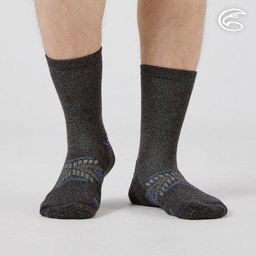 ADISI 美麗諾羊毛保暖襪 AS25058 煙燻黑 (M-XL)｜羊毛襪 中筒襪 厚底