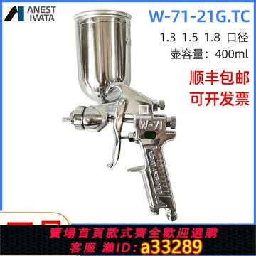 【台灣公司 可開發票】日本鹽田W-71 氣動噴漆槍W71高霧化汽車油漆噴槍噴壺家具面漆槍