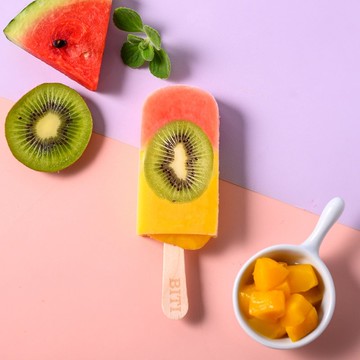 假三色 (8入) 西瓜 芒果 奇異果貼片 果泥 鮮果 水果 冰棒 雪條