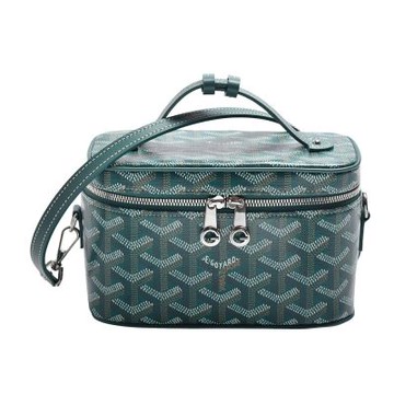 GOYARD 經典MUSE MINI VANITY 系列LOGO帆布雙拉鍊手提/斜背包(綠色)