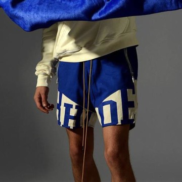 RHUDE字母拼接小眾運動休閑短褲