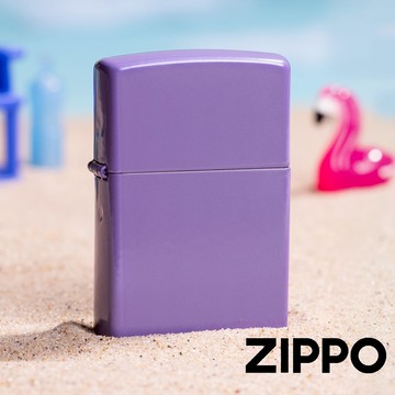 ZIPPO 煙燻薰衣草啞漆(素面)防風打火機 薰衣草啞漆 藍灰色調 滑順不容易沾指紋 終身保修 46681