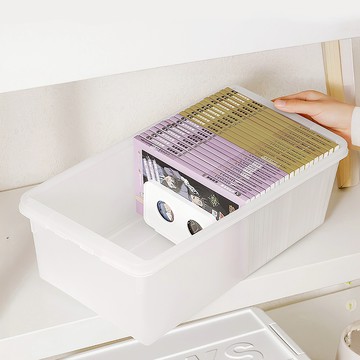 [帶調節鋸齒書擋] 書本收納盒 收納箱 書箱 疊加漫畫收納盒 漫畫收納 小說收納 遊戲片收納