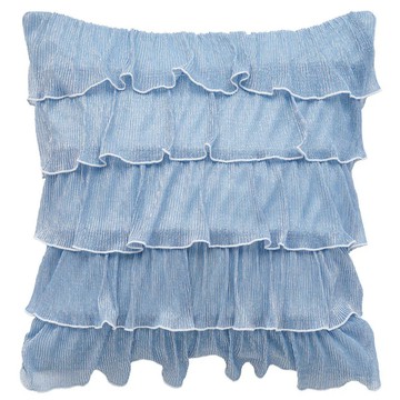 【DECO HOME商品】抱枕套 DH LAME FRILL gSCq2 BL(DH) NITORI宜得利家居