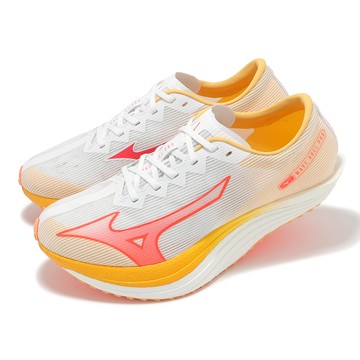 [ACS] Mizuno 競速跑鞋 Wave Duel Pro 男鞋 橘 紅 厚底 輕量 無後跟 長距離 馬拉松鞋 美津濃 U1GD2200-03