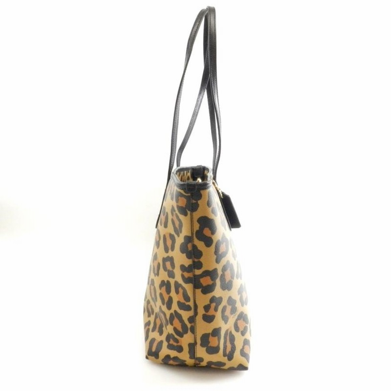 COACH コーチ ヒョウ柄 F36883 トートバッグ PVC レディース
