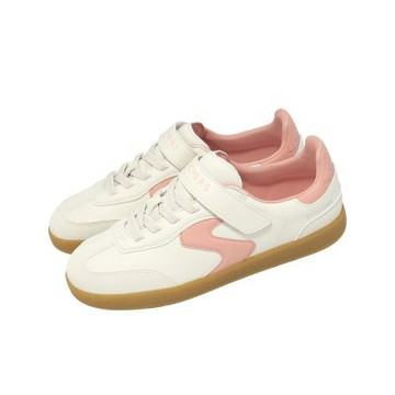 Skechers 休閒鞋 Hotshot 中大童 小朋友 米 粉紅 膠底 魔鬼氈 德訓鞋 310581LNTPK