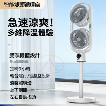 台灣現貨【9H定時/遙控/買一贈二】雙頭雙向循環扇 大功率靜音扇 落地風扇 usb風扇 電風扇 立扇 節能扇 涼扇 風扇