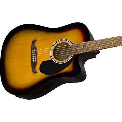 フェンダーFA-125CE Dreadnought Cutaway Acoustic-Electric Guitar Sunburst Bundl