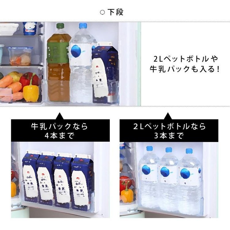 冷蔵庫 一人暮らし 二人暮らし 133L 2ドア 冷蔵冷凍庫 Grand-Line レトロ冷凍/冷蔵庫 ARE-133LG・LW・LB  (代引不可)(D) 時間指定不可 | LINEブランドカタログ