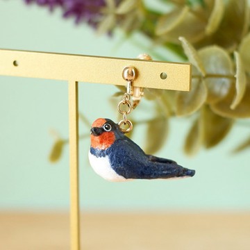 和紙飾品 耳夾/耳針 燕子 燕 野鳥 鳥類