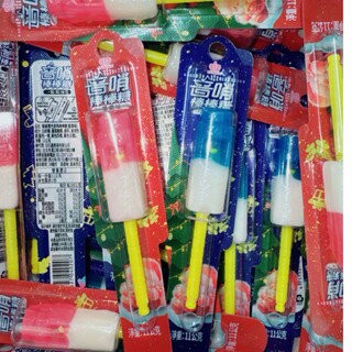 【粿女兒商行】??現貨 聖誕雙色音哨棒棒糖 草莓/藍莓味 棒棒糖 糖果
