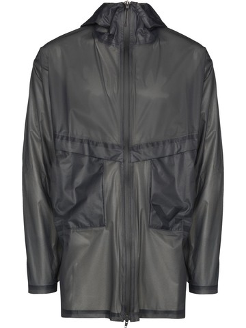 Y-3 - debossed-logo zip-up windbreaker - men - Polyamide - M - Black