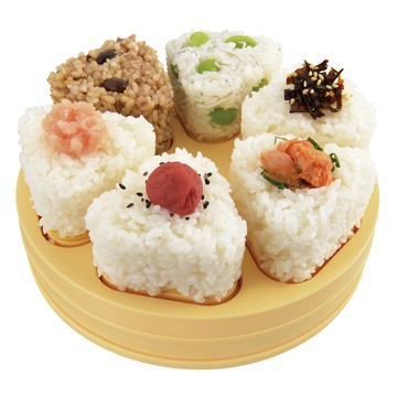 AKEBONO 曙產業 快速飯糰製造器 耐熱100℃ 可放洗碗機 清潔方便 一次可做六個小飯糰  1個