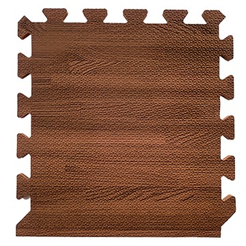 時尚北歐風超厚木紋巧拼地墊 台灣製造  60 x 60 x 2cm  棕色  1組